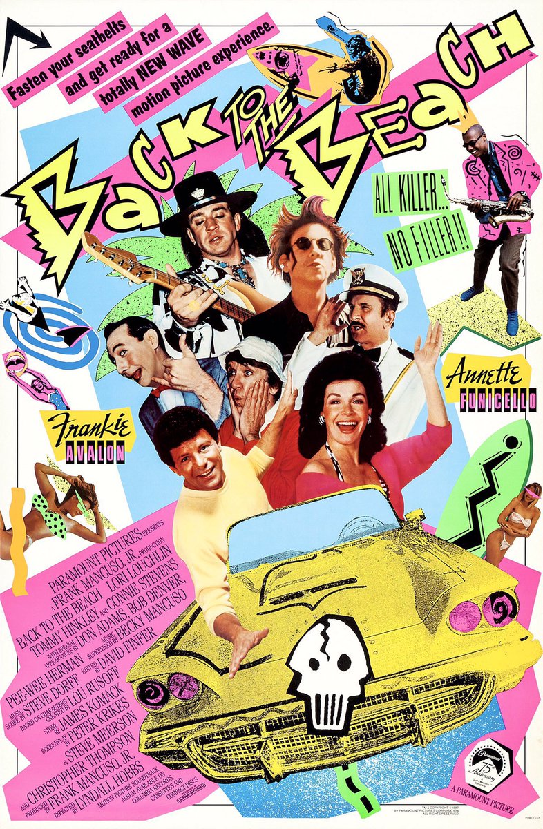 FilmNewsNos's tweet photo. 🎬MOVIE HISTORY: 36 years ago today, August 7, 1987, the movie ‘Back to the Beach’ opened in theaters!
#FrankieAvalon #AnnetteFunicello #LoriLoughlin #TommyHinkley #DemianSlade @conniestevens8 #JoeHolland #JohnCalvin #DavidBowe #DonAdams #BobDenver #PeeWeeHerman #JerryMathers https://t.co/slkbXmxfU7