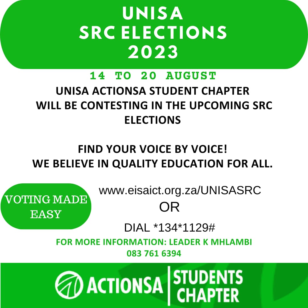 UNISA ActionSA SRC tweet media