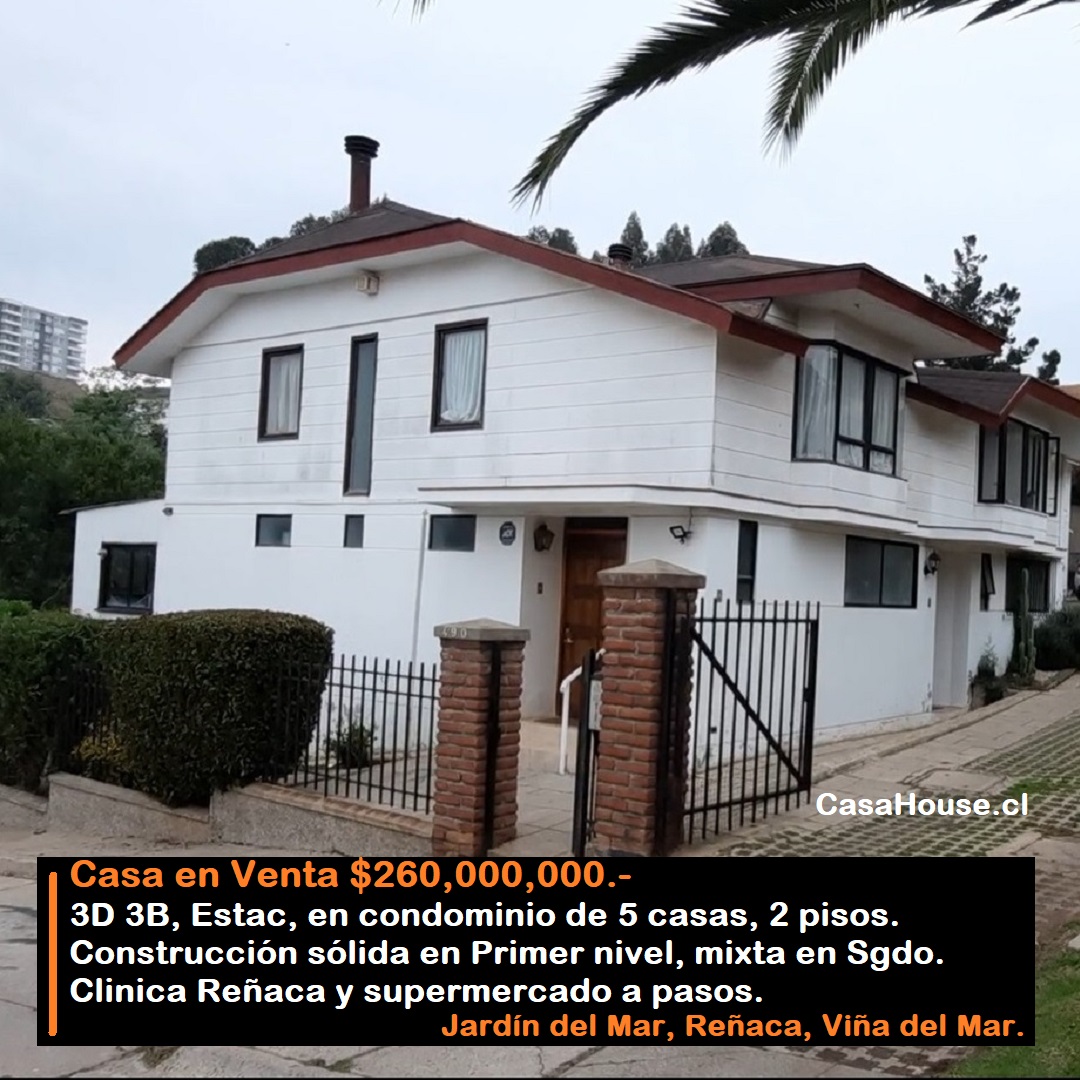 #PropiedadesViña
Venta de Casa, 3D 3B, Estac, en condominio de 5 casas, a pasos de Clínica Reñaca, 130m2 Totales
🇨🇱Revise detalles y video 👇 casahouse.cl/propiedades/im…