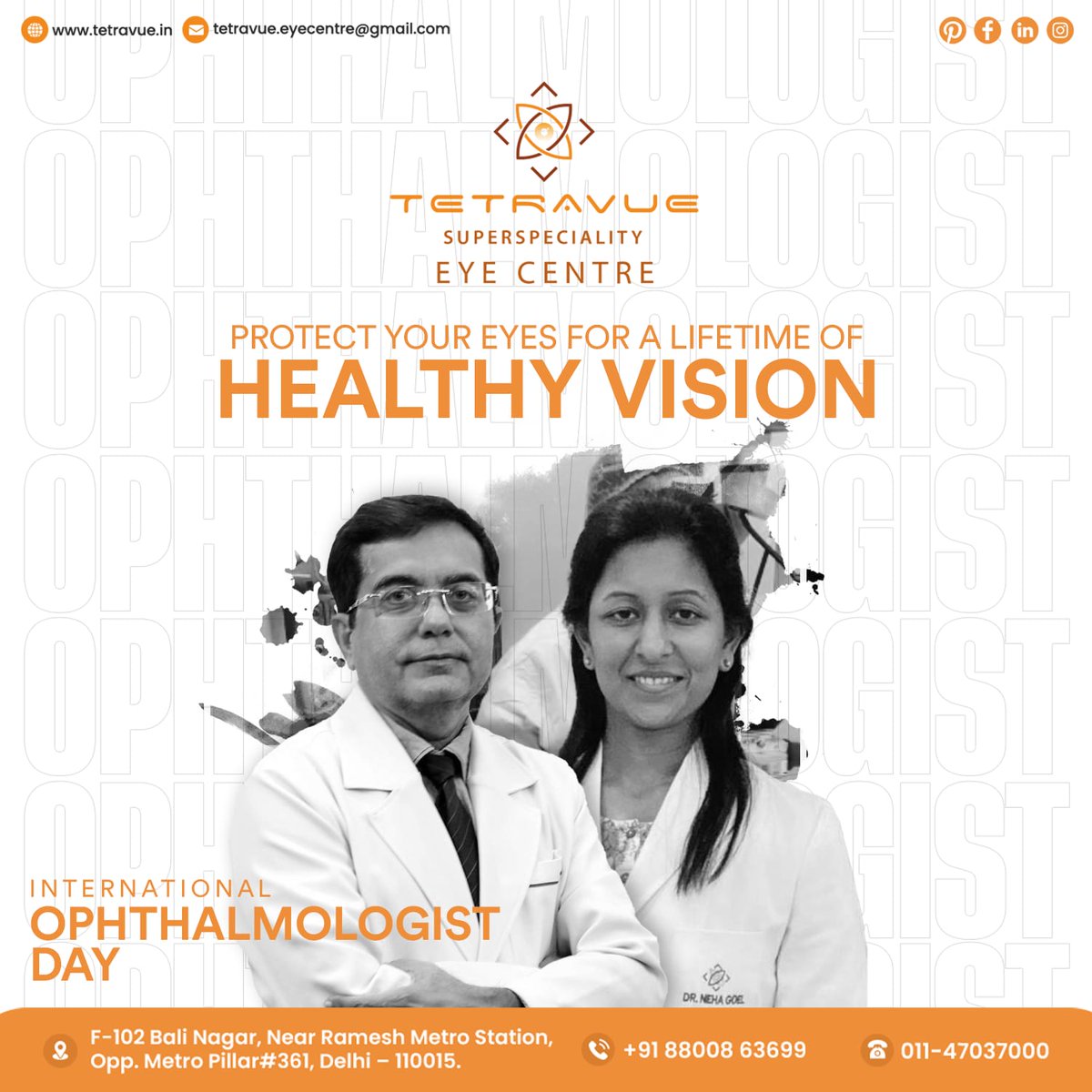 International Ophthalmologist Day 

#internationalophthalmolositday #specsremovaltreatment #glassesremoval #ophthalmology #eyedoctor #optometrist #optometry #cataract #eyehealth #visioncare #eyespecialist #visioncare #besteyecenter #delhi #drnehagoel #drmukeshtaneja