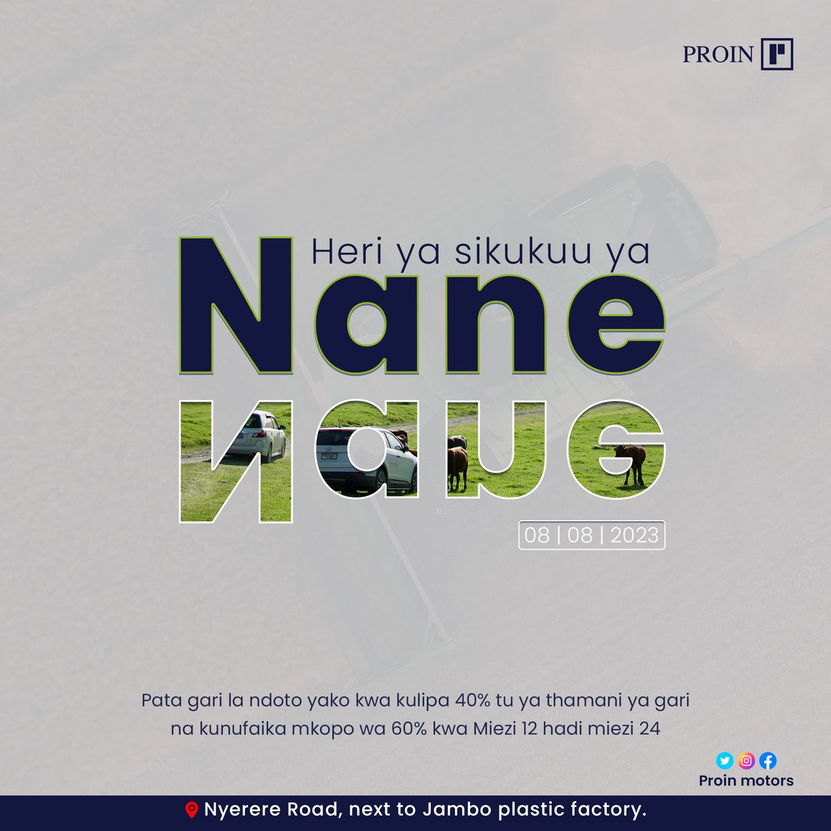 ProinMotors's tweet photo. Proin Motors wishes you a day filled with celebration and happiness.  Happy Nane Nane Day, everyone! #NaneNaneDay #ProinMotors  #HappyCelebrations https://t.co/9nCC2xOUPu