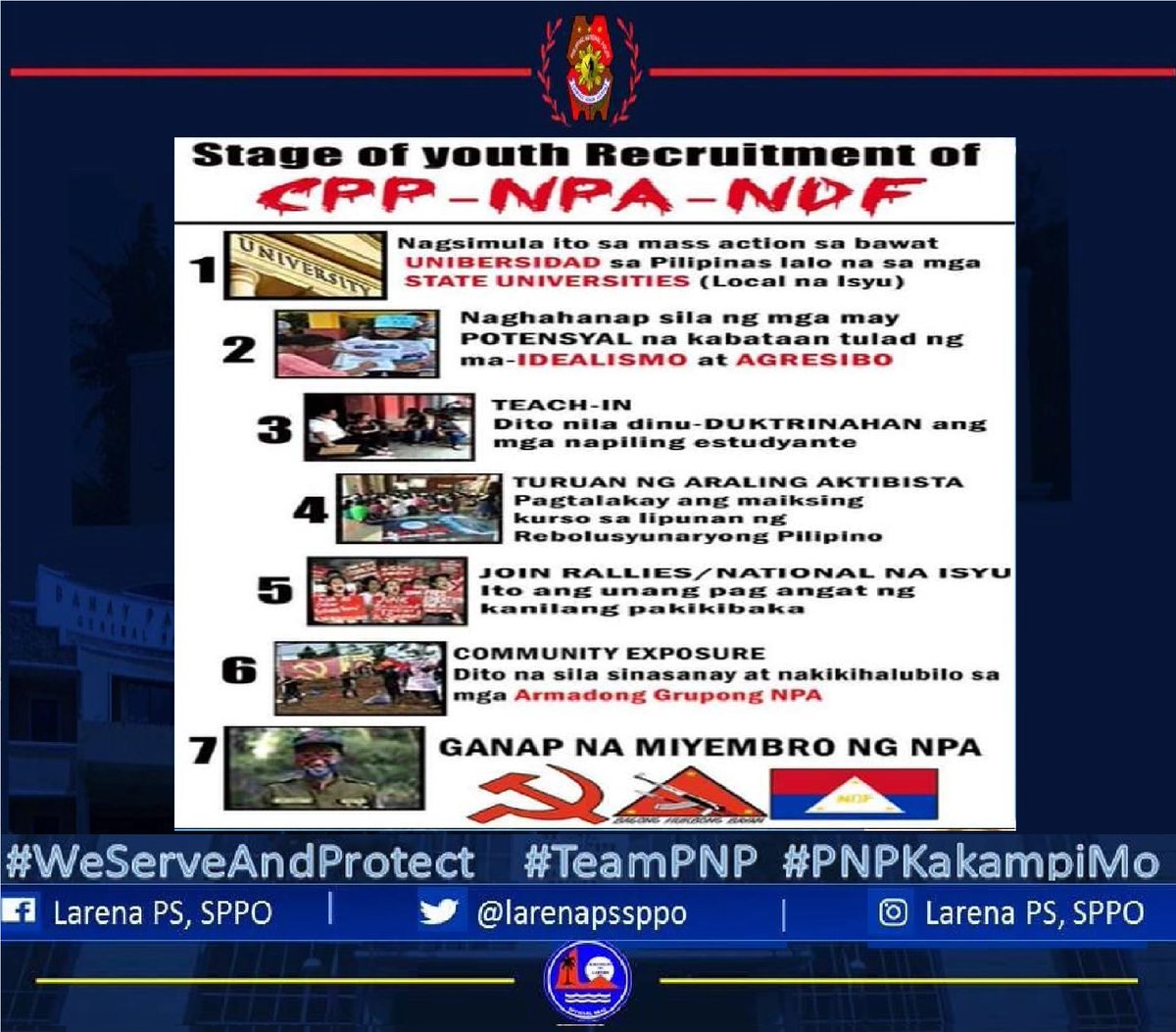 larenapssppo's tweet photo. ANTI-TERRORISM AWARENESS
#SerbisyongNagkakaisa
#ToServeandProtect
#TeamPRO7
#TeamSiquijodnonPulis https://t.co/DGUKIo3msk
