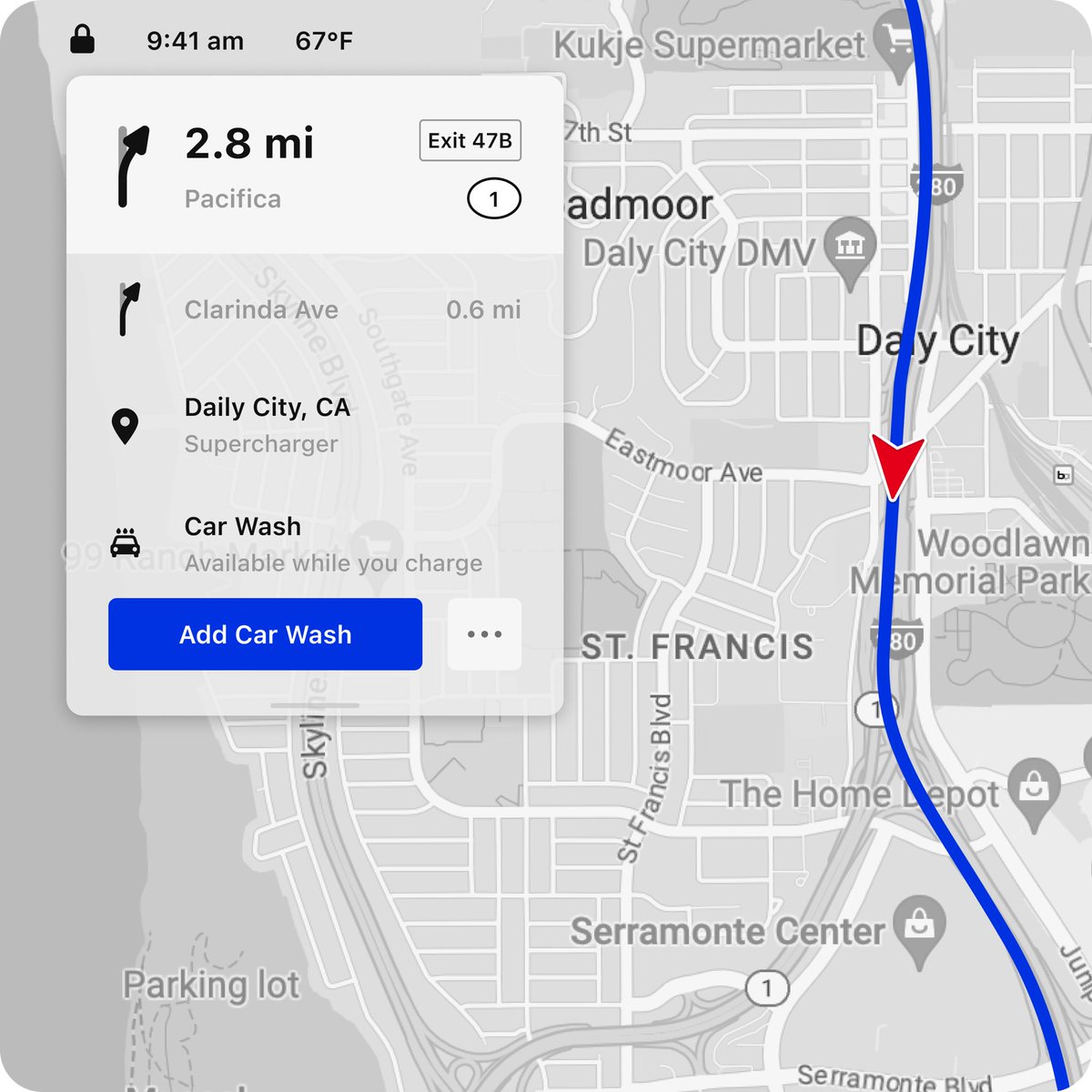Option to add a car wash while charging a <a href="/Tesla/">Tesla</a> at the Supercharger.