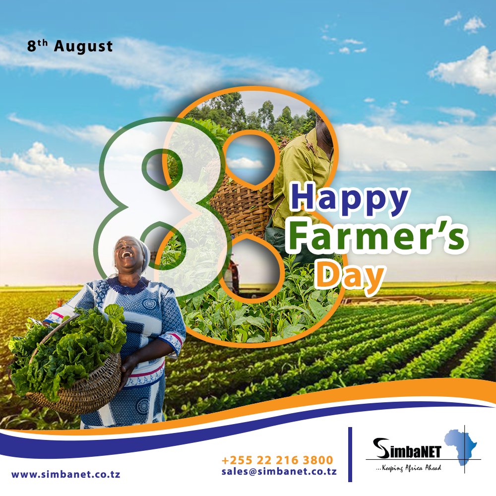 simbanettz's tweet photo. Happy Farmer's Day
#FarmersDay
#nanenane
#simbanetinternet https://t.co/7QzUw62PHT
