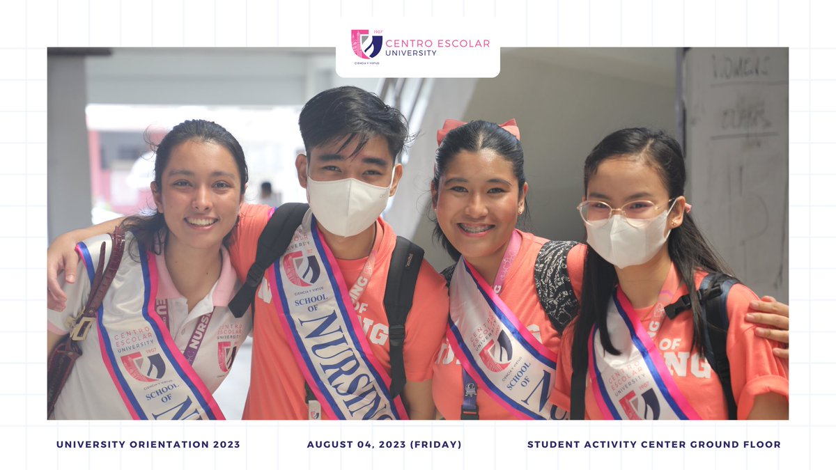 ceusc_mnl's tweet photo. CLUSTER 2
School of Medical Technology
School of Nursing
School of Optometry https://t.co/taCNrINS7U