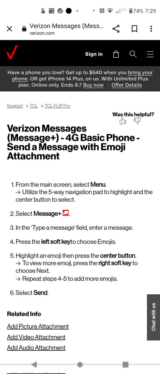 AshleyB46824012's tweet image. Hey, @VerizonSupport , does this instructional tip include ANY #4G #BasicPhone ? Like say the Schok Classic?