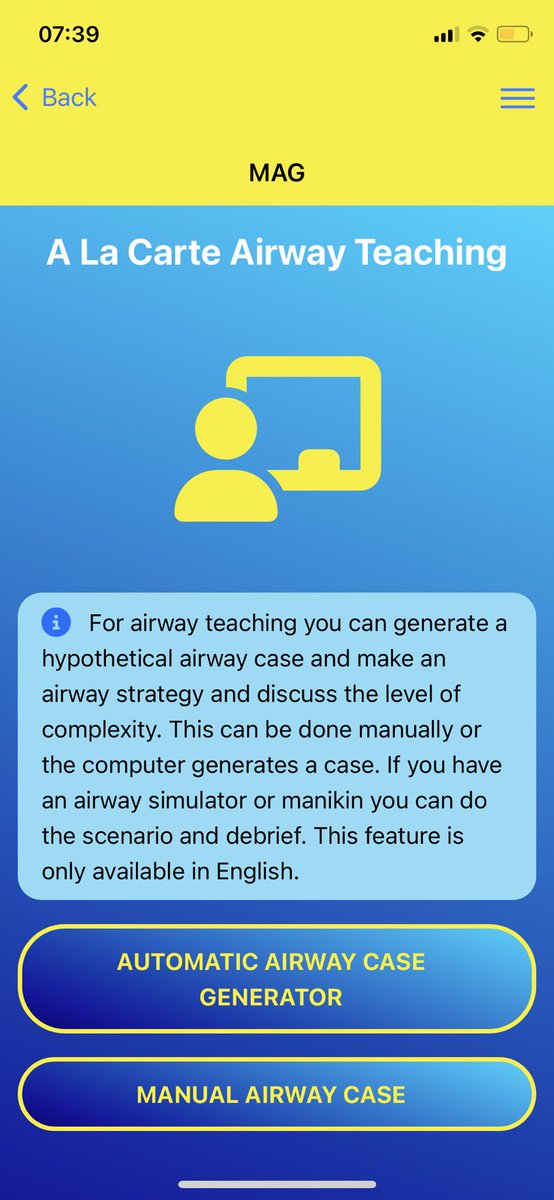 AirwayMxAcademy's tweet photo. Hey #airwaymanagers #paramedics #anesthesiologists #EDdocs Not enough time to teach airway because you are a busy health care professional? 💡 There is an answer to that😆☑️Mobile Airwaycase Generator. Generate more than 10000 different challenging airway cases and start teaching, discussing, learning and simulation 24/7. A feature of @AirwayTriageApp Download the app now and start teaching wherever you are @DrLindaDykes @EM_RESUS @MDaware @jducanto @DaveOlvera1 @cliffreid @fibroanestesia @Sajay70 @oldandbaffled @dow_olivia @dastrainees @AirwayHub @SafeAirway @wei_huafeng @Kevin_Fong @ProtectedAirway