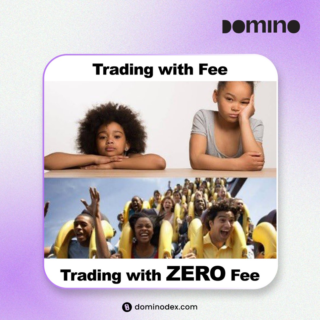 dominodex_'s tweet photo. #DominoDEX #Domino #DEX #Cryptoexchange #CryptoTrading #Cryptocurrency #crypto #CryptoMeme #Memes #zerofee #ZeroFees #zerotradingfees #zerotradingfee https://t.co/IG7LhOmhX3