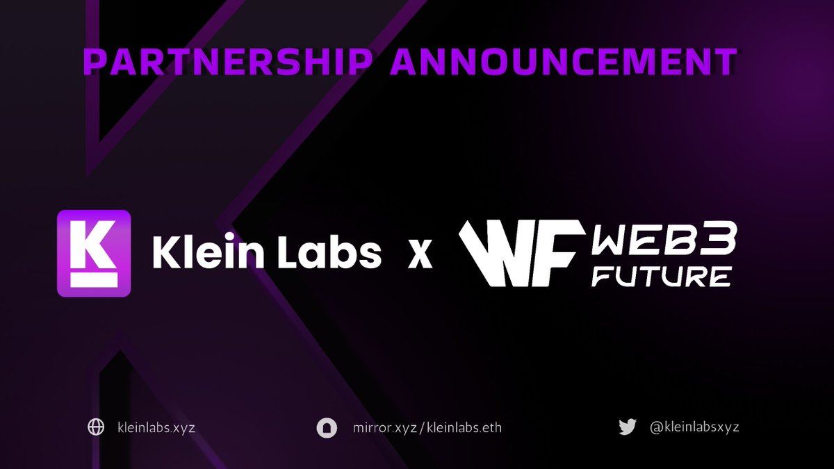 kleinlabsxyz's tweet photo. Meet @web3futureHQ: A catalyst for Web3 ecosystem growth and application adoption.

We are thrilled to 𝐩𝐚𝐫𝐭𝐧𝐞𝐫 with @web3futureHQ. Together, we're 𝐚𝐜𝐜𝐞𝐥𝐞𝐫𝐚𝐭𝐢𝐧𝐠 the #Web3 future, eco-promotion, and 𝐢𝐧𝐜𝐮𝐛𝐚𝐭𝐢𝐨𝐧. 

Stay tuned as a new #Web3 chapter unfolds!

#Hackathon #meetup #campaign