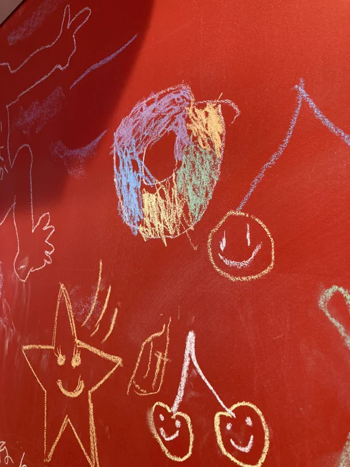 小さな子が 全力で描いたドーナツ
