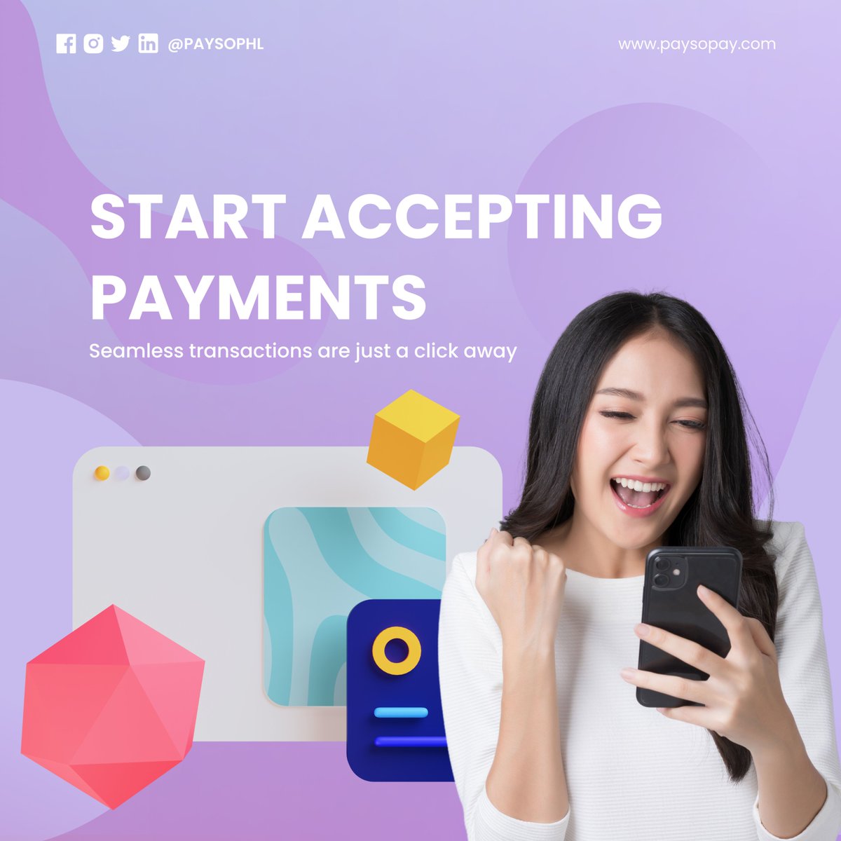 paysophl's tweet image. 🚀 Ready to take your business to new heights? Start accepting payments with Pays0 today and open doors to endless possibilities! 💼💳 

#PAYS0 #AcceptPayments 
#BusinessGrowth #SeizeOpportunities
#PaymentGateway #PaymentSolutions