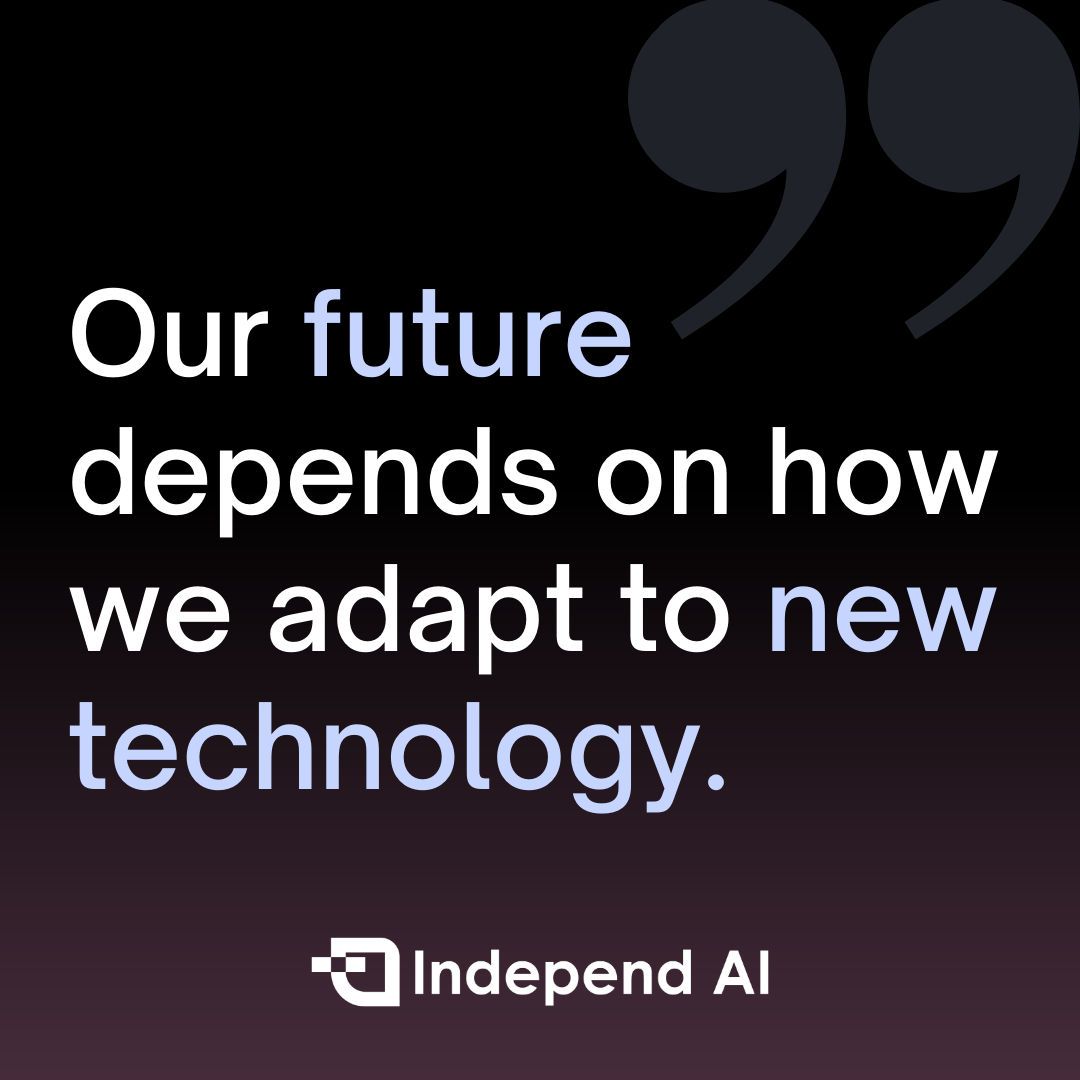 IndependAI's tweet photo. There is no resistance to AI. 

Either you adapt it or left behind!

#artificialintelligence #adaptation #aiassistant https://t.co/Mf2pdznvAM