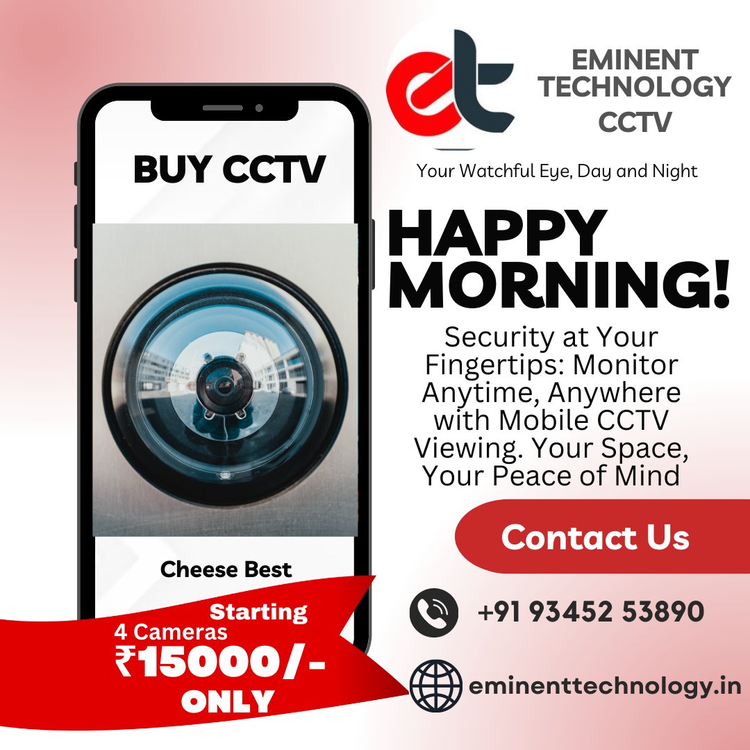 Eminenttechav's tweet photo. Happy Morning!✨✨
Security at Your Fingertips: Monitor Anytime, Anywhere with Mobile CCTV Viewing. Your Space, Your Peace of Mind. #MobileCCTV #SecurityOnTheGo #StayConnected #eminenttechnology https://t.co/7LsCtGCQwA