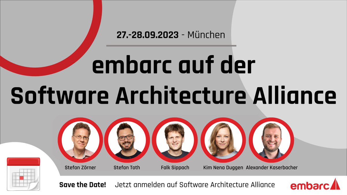 embarced's tweet photo. Sei auf der @SAA_conf dabei und erfahre von unseren Expert:innen Trends und Best Practices im Bereich #Softwarearchitektur. Hier ist das Programm der Konferenz:
https://t.co/sE1a6u185S! #SAAconf https://t.co/UQ9jBy254v