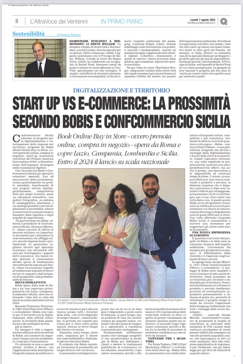 Confcommmercio Sicilia e Bobis