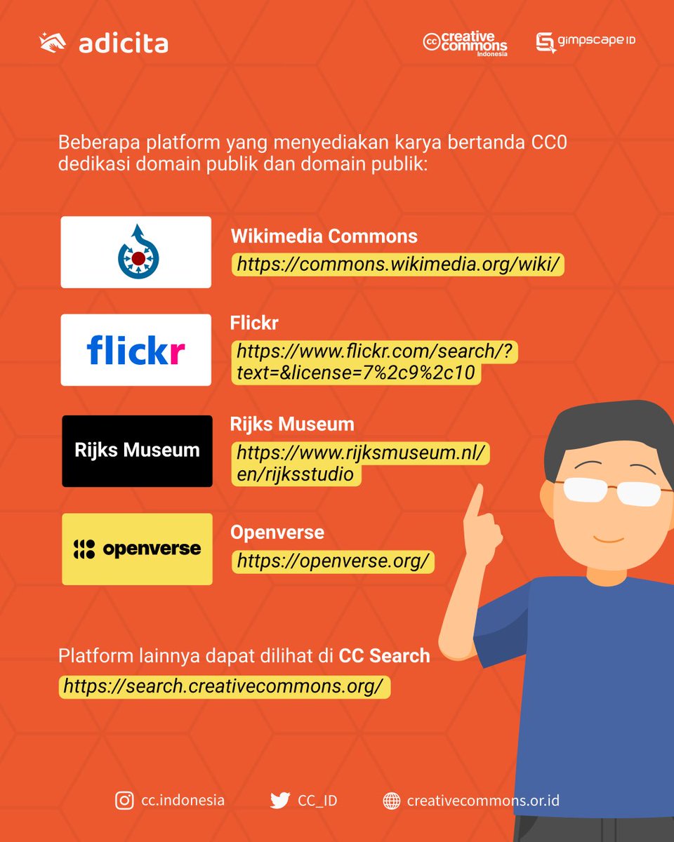 CC_ID's tweet image. Yuk simak infografik di bawah ini mengenai perbedaan antara CC0 Dedikasi Domain Publik dan Domain Publik✨

#creativecommons #creativecommonsindonesia #Tambahwawasan #copyright #karyaberlisensi #sumberpembelajaranterbuka #domainpublik #publicdomain
