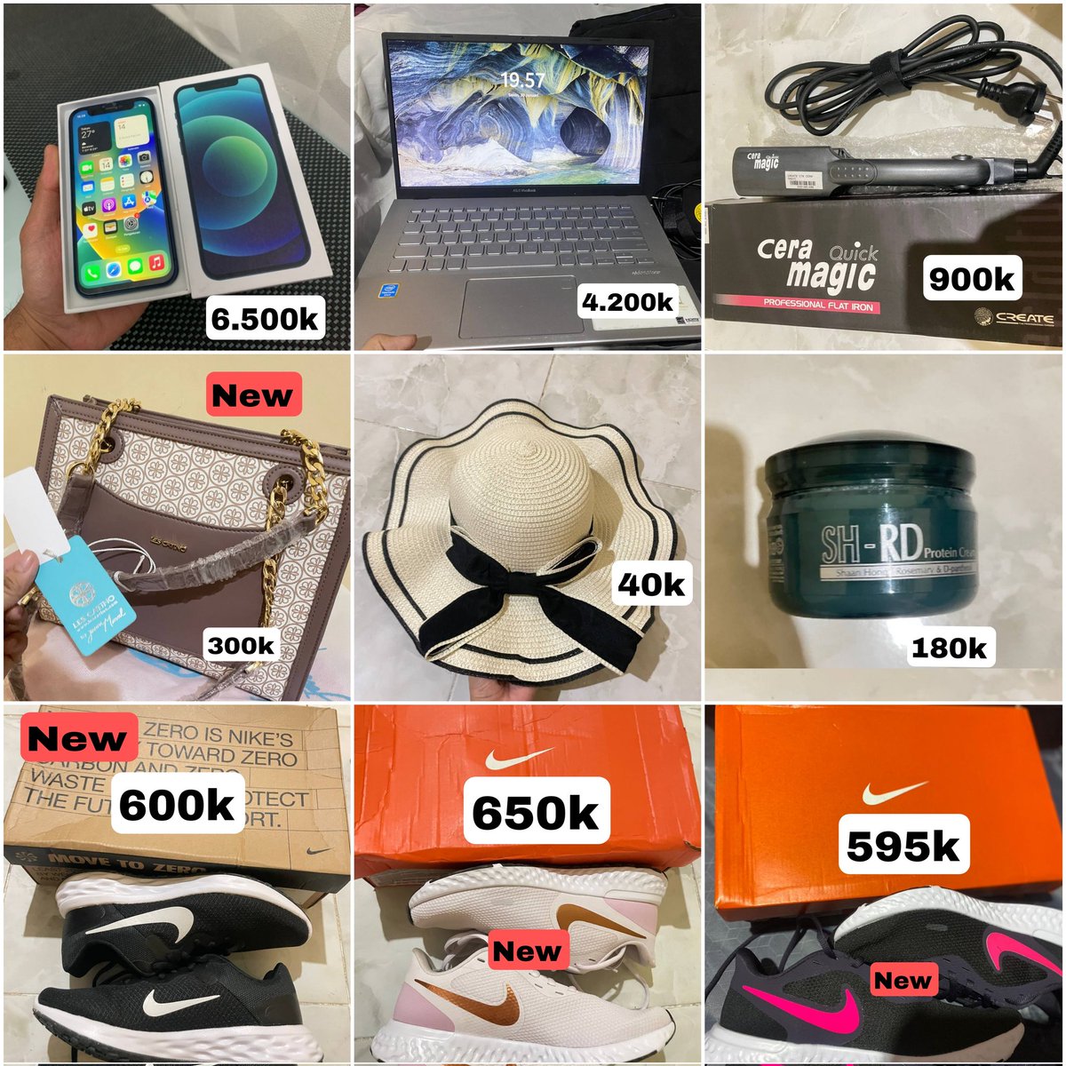 terminologyyyy's tweet photo. #WTS Iphone 12 mini
Laptop Asus A420ua
Totebag Les Catino (New)
SHRD Protein Cream
Catok salon cera magic
Sepatu Nike (New)
bisa shopee/tokped
#oklin #jualpreloved #preloved https://t.co/VH4CYFqp67