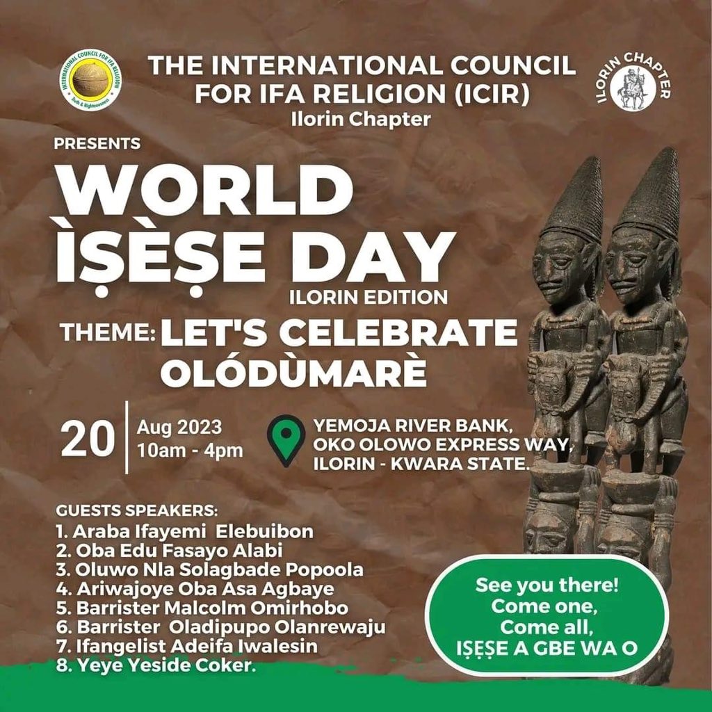 Finally every necessary details has been clarified by the grace of OLÓDÙMARÈ, all  Irunmọlẹ, the ancestral founders of Ilorin and the Federal Ministries involved.

It is in our wonderful mood we wish to finally declare the