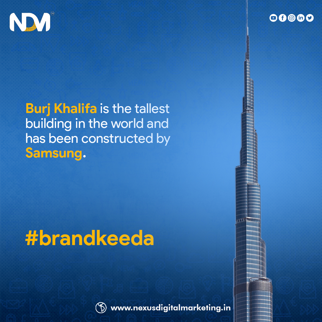 NexusDigitalM's tweet photo. The Burj Khalifa is more than just a skyscraper. Its construction involved people from around the globe.

Samsung C&amp;T, a South Korean company known for high-rise buildings, was the main contractor for the Burj Khalifa project. 

#SamsungEngineering #BurjKhalifa #brandfacts https://t.co/ma2KX6qW9a