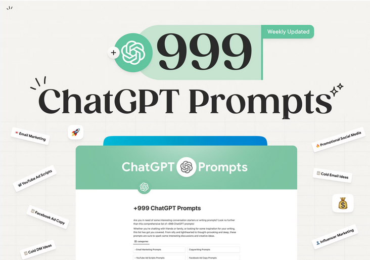 ChatGPT is a free money printer.  

But 99% of people don't use it properly.  

That's why I created this FREE resource: 

•TOP 400+ Prompts 
•Best ChatGPT Resources 

Like, Retweet, Follow, Comment 'me'  

&amp; I'll DM it to you, for free