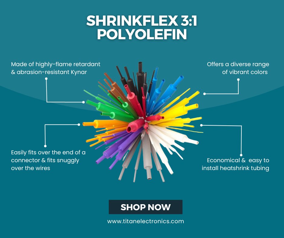 TitanElectronic's tweet photo. 🔥 Looking for a cost-effective solution to secure your wire harness applications? Know more about ShrinkFlex 3:1 Polyolefin heat shrink tubing! 🚀 #wireprotection #heatshrinktubing #braidedsleeving
https://t.co/d8rNOunEuR https://t.co/E9u5gDC3Ht