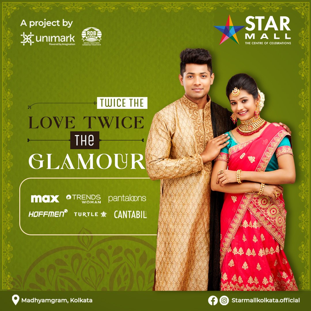 TariniClinic's tweet photo. Your love story deserves the finest attire. Explore our comprehensive wedding collection for both men and women at Star Mall and make your wedding day unforgettable.
Visit: https://t.co/4WBZlz0sM5
#starmallkolkata #Starmall #weddingdresses #weddingdressshop https://t.co/RzEec6qiqa