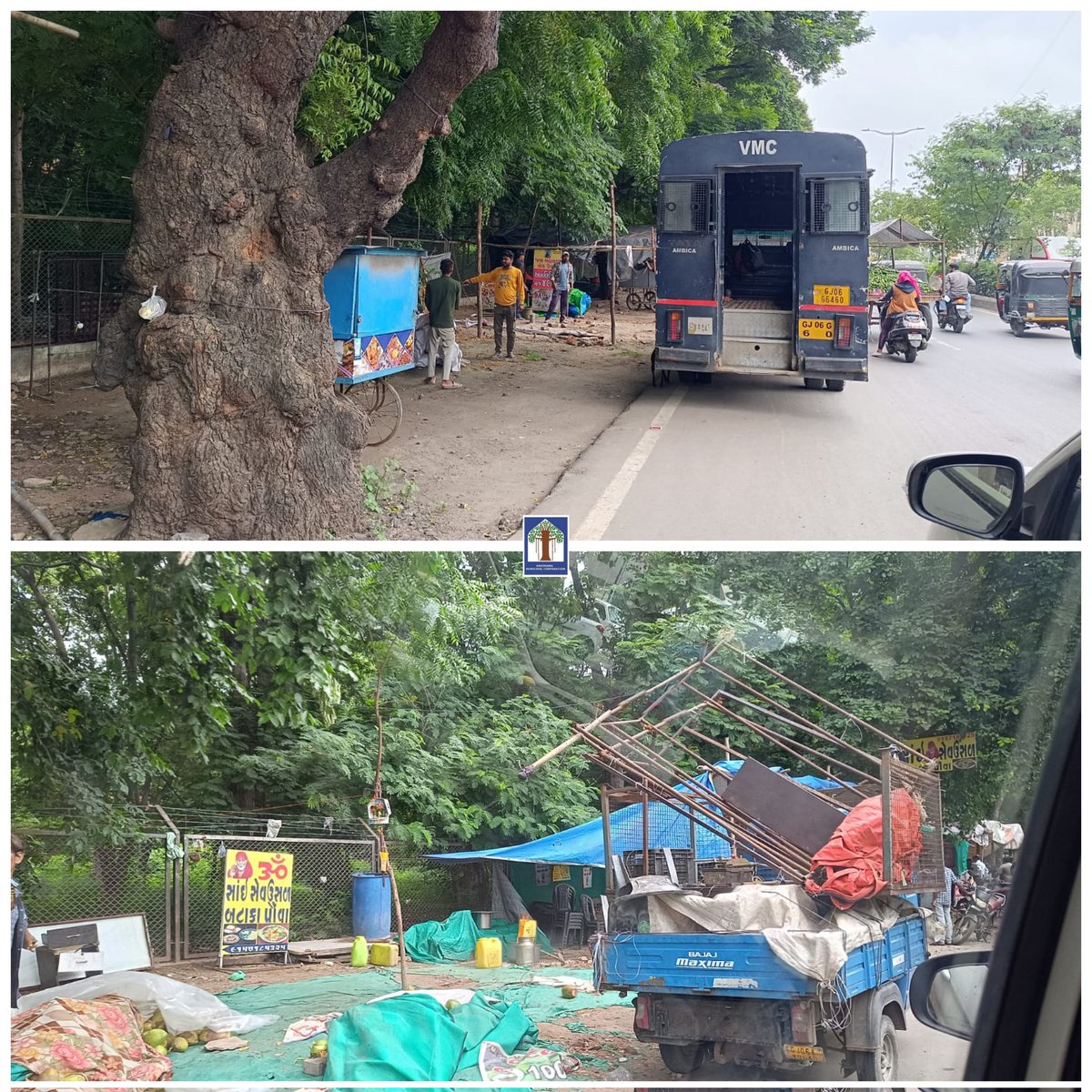 VMCVadodara's tweet photo. વડોદરા મહાનગર પાલિકાની ટીમ દ્વારા વિવિધ વિસ્તારમાં વધી રહેલા દબાણને દૂર કરવાની કામગીરી કરવામાં આવી રહી છે.

#VMCVadodara #VMC #Vadodara #SmartVadodara #DigitalVadodara #greenvadodara #cleanvadodara #AzadiKaAmritMahotsav #cmo #pmo https://t.co/Q8Nnn8uJt3