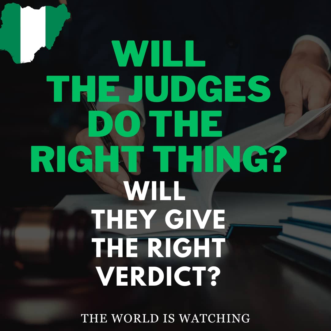 The PEPT Judges need to understand that Nigerians will not STAND and see them destroy the Nigerian constitution in favour of Tinubu &amp; the APC.

The law is the law, Tinubu must be disqualified and heaven will not fall! Nigerians shall be favoured by the disqualification of Tinubu.