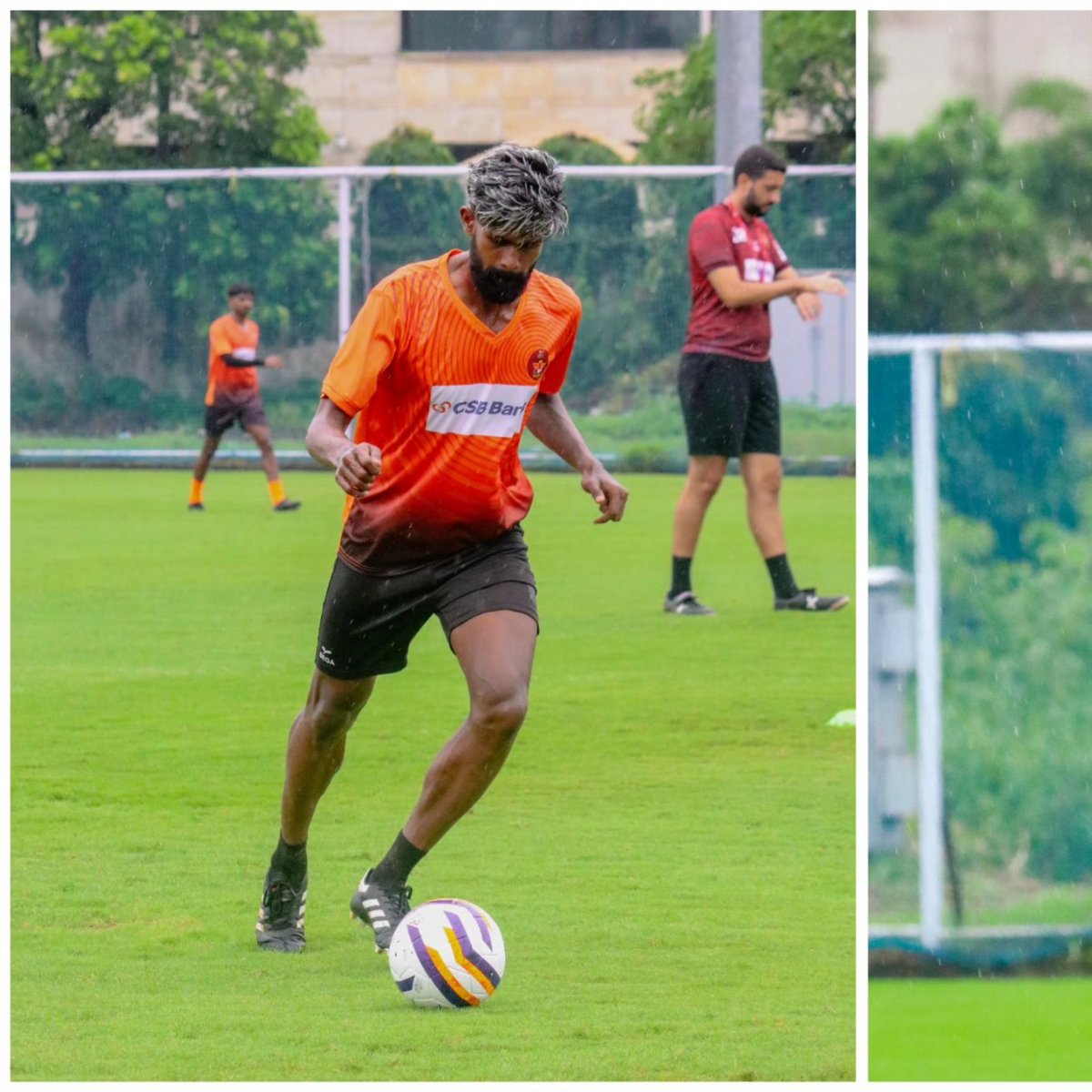 GokulamKeralaFC's tweet photo. 🔥Countdown to the Durand Cup begins! GKFC training in Kolkata is in full swing. 💪 The team is geared up and ready to take on Air Force FT! 🏆 

#DurandCup #GKFC #TrainingModeOn  #malabarians https://t.co/YoVTsNpniC