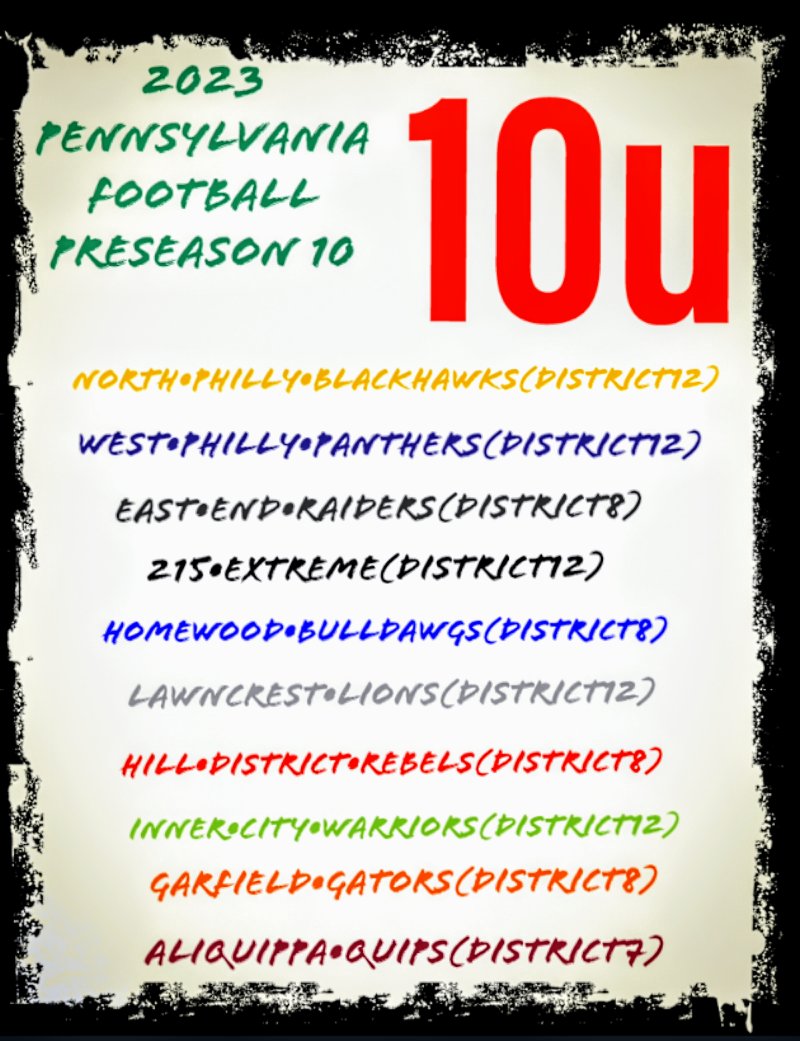 pa_trenches's tweet photo. 🎥🍿One of the many talented age groups in the state of Pennsylvania in 2023 the 🔟's ... Teams have started their journey towards league , state , regional &amp; NATIONAL championships 🏆🏆🏆 https://t.co/WwKSaCeeWW