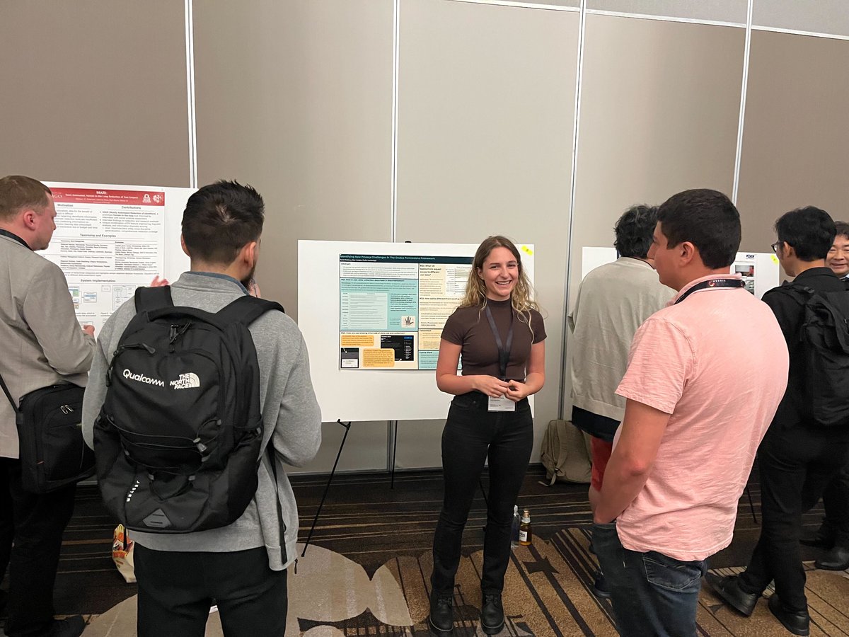 Outstanding poster presentations by @sarahradway and Kathy Quintanilla last night at the #soups2023 poster session. #tsplab @TuftsCS