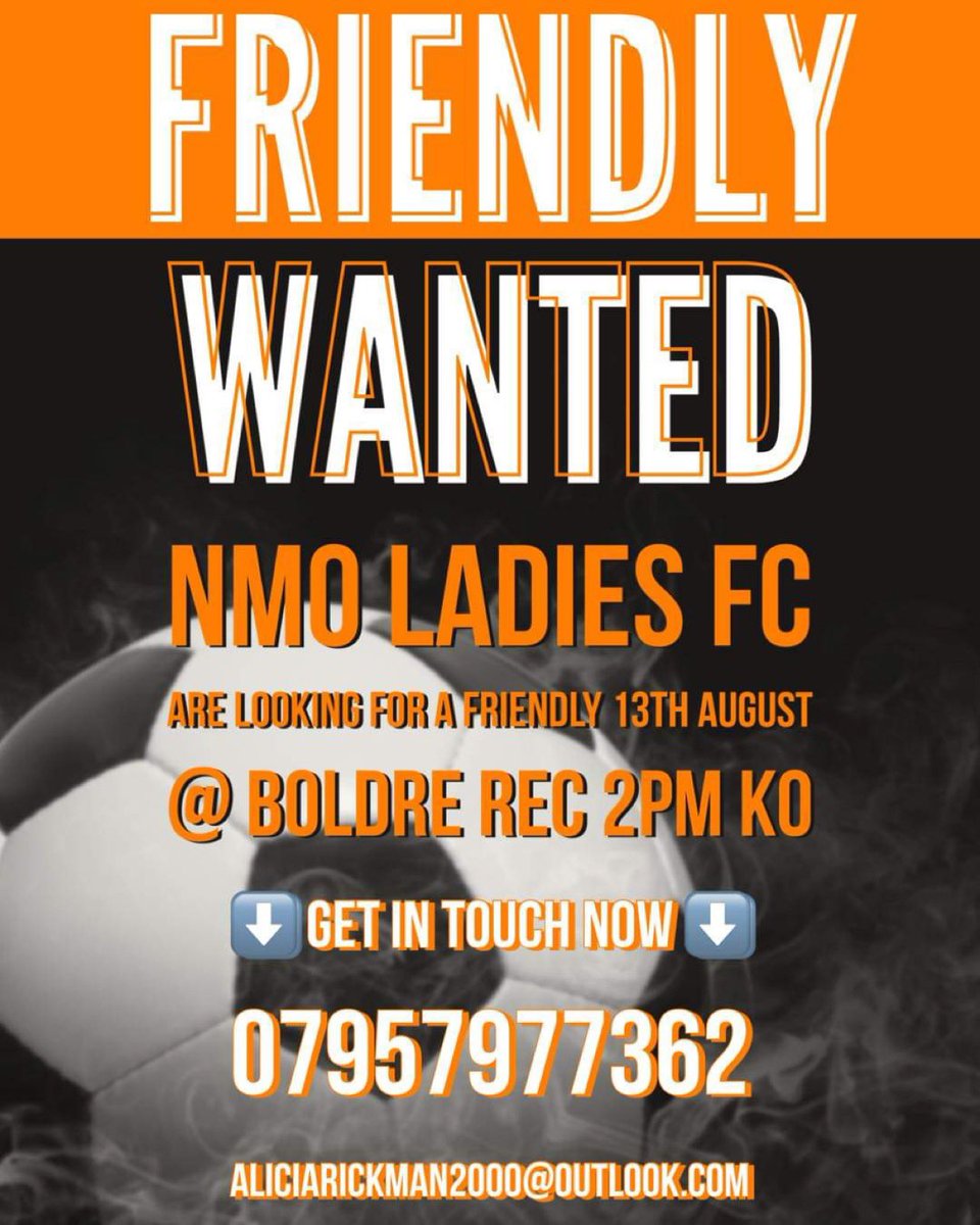 Still looking for a component for this Sunday if anyone has had a cancellation please get in touch 🟠⚫️⚽️

<a href="/HCWFL_/">HCWFL</a>