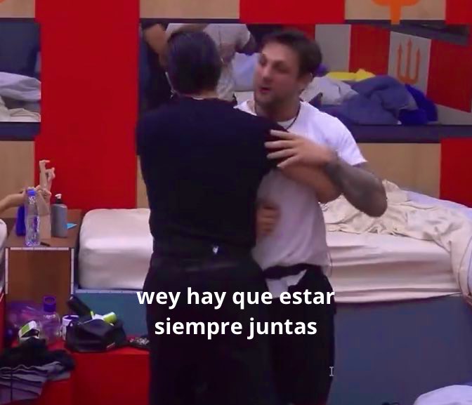 i97MAR's tweet photo. esta conversación: 

poncho: me di cuenta que nunca nominé a nicola, hasta lo último
nicola: yo tampoco te nomine, solo cuando tú me lo pediste 

se sintió asi:

 #LaCasaDeLosFamososMX https://t.co/x2JzE5Acnd