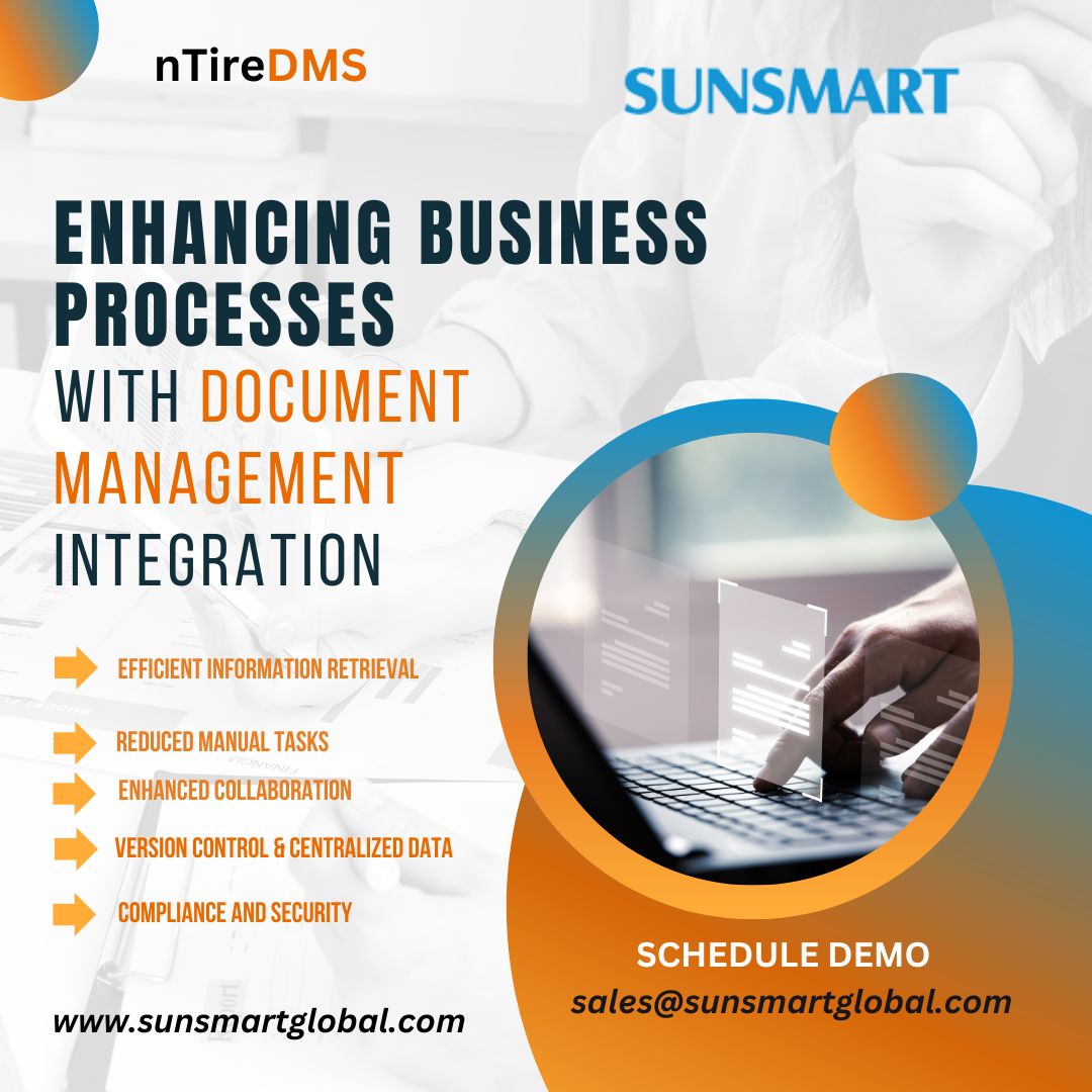 sunsmart_global's tweet photo. Integrating document management systems 📃 into your business processes can provide several benefits, including improved efficiency and streamlined workflows.
Learn More...
https://t.co/fo2FrhjWsk
#dmssystem #dmssoftware #documentmanagement #documentscanning https://t.co/N6Jf4cyij6
