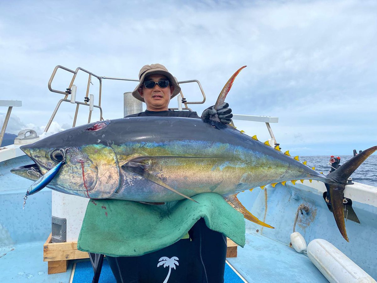 palms_global's tweet photo. Yellowfin Tuna with RUSH DIVE in Sagami bay, Japan 🇯🇵
Lure: RUSH DIVE 160 Flying fish color(AL-454)
#palmsfishing #yellowfintuna #tunafishing #biggamefishing #biggamelures #offshorecasting #adventuretravel @palms_japan https://t.co/QFLFOxEnbl