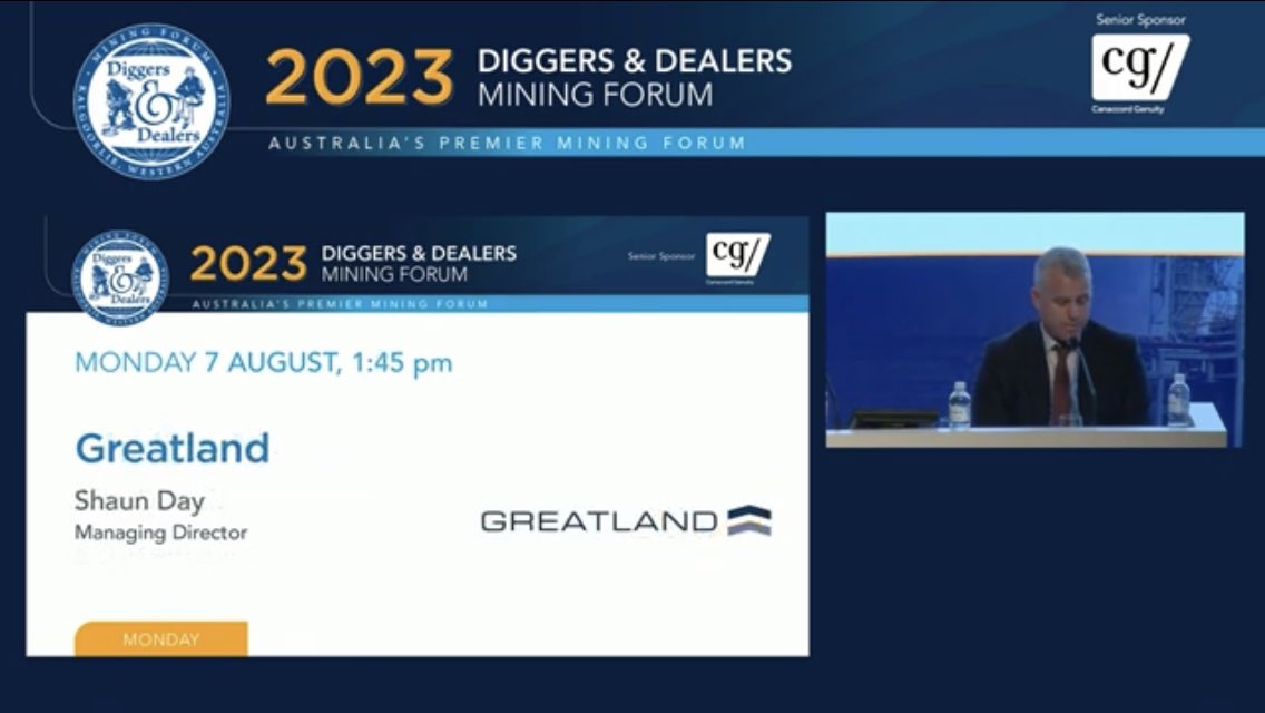 hinds_stuart's tweet image. Mr @shaun_day_  of @GreatlandGold 
#Diggers and Dealers 2023

youtu.be/xlwm4gEIs9o
