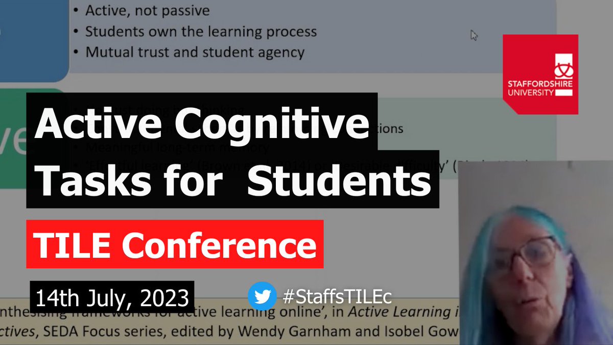 StaffsTILEHub's tweet photo. ๐บ Session Upload! Dive into the world of #ActiveLearning with @MaryJacobTEL1 from the #TILEConference 2023. Discover strategies, real scenarios, and invaluable resources for #HigherEd.
Watch now and transform your teaching approach: https://t.co/EN1fVcCs4A
#StaffsTILEc #ACT https://t.co/DW22fbBpQD