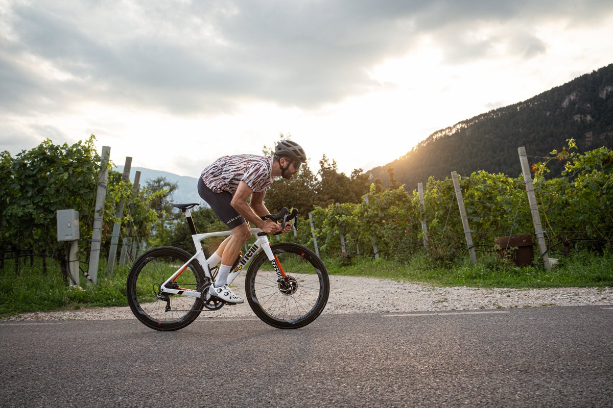 Thanks to @MorenoMoser the best pic to show the match between our core business poles for vineayrds and our passion for cycling #ciclismo #vigneto #cycling #morenomoser