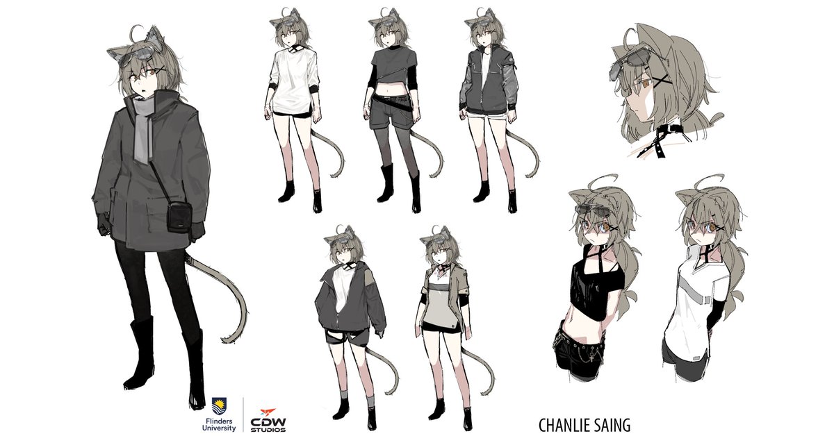 Character designs by third-year student Chanlie Saing. 

Chanlie studied the 2D Stream of the Bachelor of Creative Arts (Visual Effects &amp; Entertainment Design). Learn more: cdwstudios.com

#flindersuniversity #cdwstudios #bcaveed #characterdesign #filmdesign #gamedesign