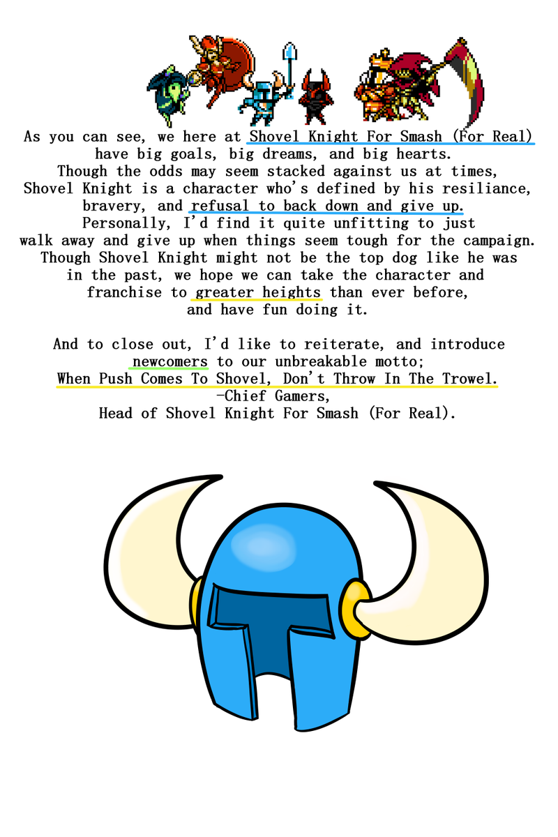 Shovel Knight for Smash! (For Real!) tweet media