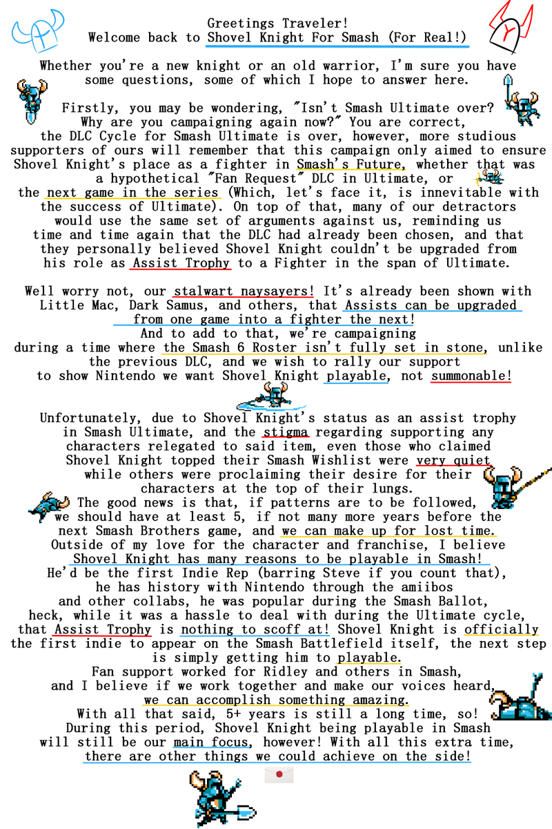 Shovel Knight for Smash! (For Real!) tweet media