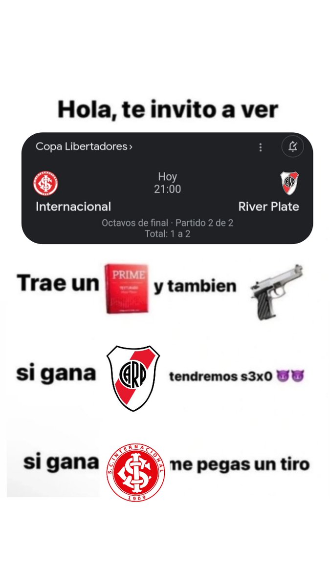 QUIERO LA LIBERTADORES Y UN BOSTERO MATAR