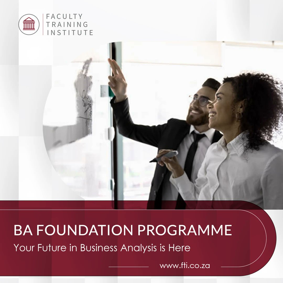 facultytraining's tweet photo. Our #accredited #BAFP qualification is ideal for young graduates! It's a NQF level 5 #NationalCertificate for support roles in #BusinessAnalysis. SIGN UP NOW for 12 September 2023: https://t.co/mMx7SEMPyr https://t.co/jWXZbLHgd6