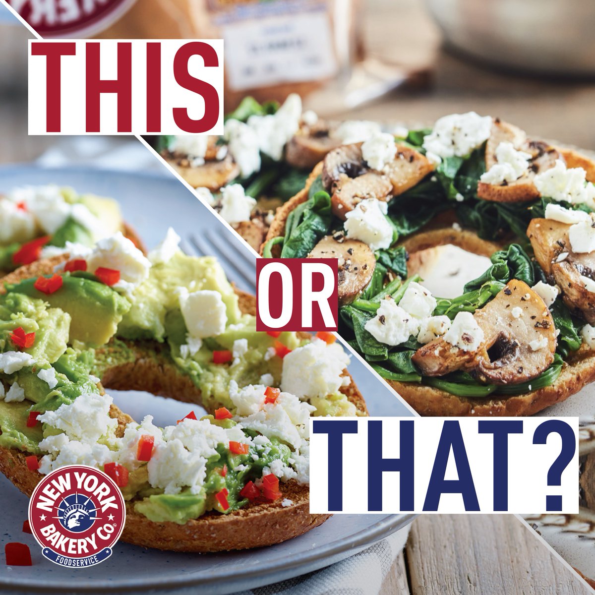 Pick your favourite! 👇🏻🥯

Mushrooms, spinach and feta in a soft seeded thin or a wholemeal bagel topped with creamy avocado, feta and a little chilli?