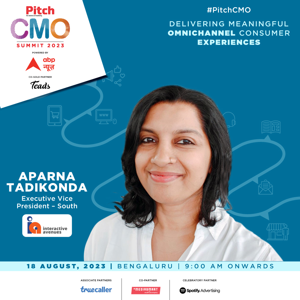 Dive into the possibilities of #omnichannel marketing with our EVP - South, Aparna Tadikonda at the #PitchCMO Summit 2023 - Bengaluru Edition! Register now: e4mevents.com/pitch-cmo-summ…
 
#BrandMarketing #CMO #digitalstrategy #marketingstrategy