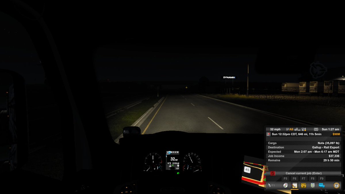 realVicTorres02's tweet image. Finally headed back west after successfully discovering 10 cities in Oklahoma and it is now the time, Patricia picks up 35,097 lbs of Nuts to Gallup from Lawton for her third run this afternoon. 😎👍🚛

@SCSsoftware
#AmericanTruckSimulator
#ATS
#BestCommunityEver
(Part 1)