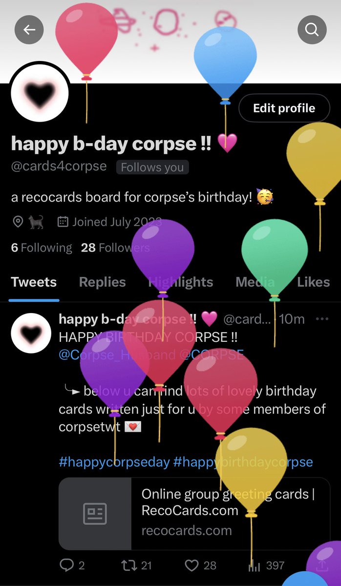 happy b-day corpse !! 🩷 tweet media