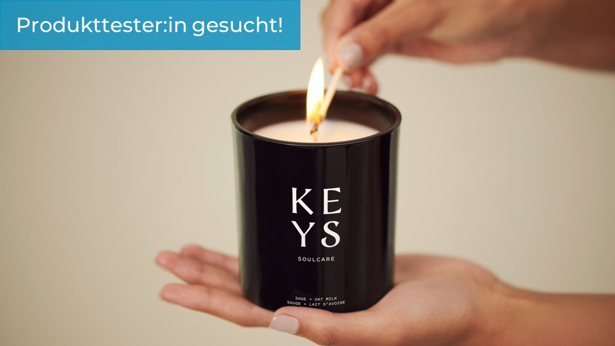 tryforyou_de's tweet image. NEUER PRODUKTTEST: Verwöhnt eure Sinne mit der Sage + Oat Milk Candle von KEYS Soulcare! 😍 Meldet euch gleich für unseren Produkttest an: buff.ly/47psUAE
#tryforyou #produkttest #produkttester #produkttestergesucht #produkttesterin #keyssoulcare #entspannung #selfcare