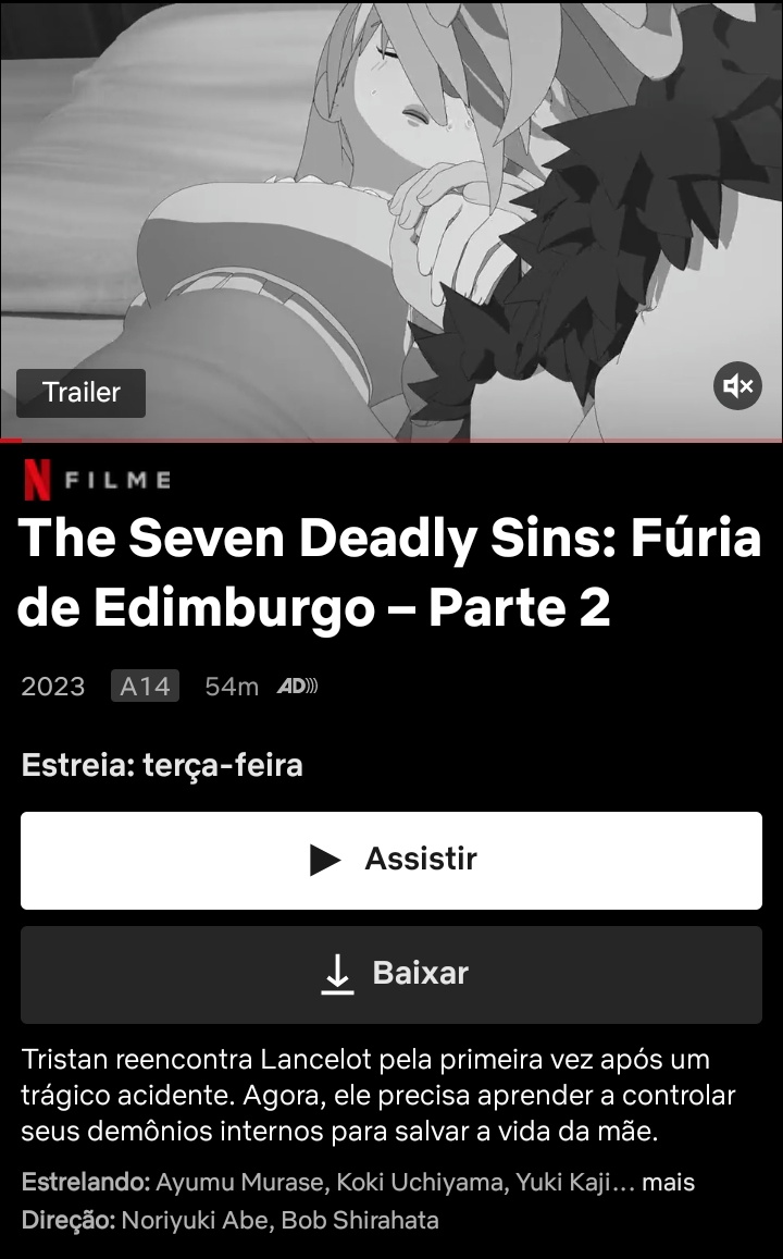 The Seven Deadly Sins: Fúria de Edimburgo Parte 2 ganha mês de