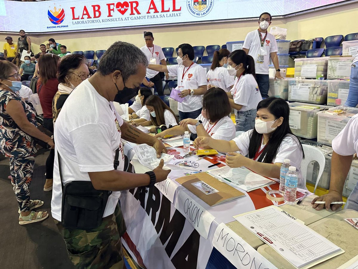 1Bataan's tweet image. Lab For All: Laboratoryo, Konsulta at Gamot Para sa Lahat na hatid ni First Lady Liza Marcos na kanyang inilunsad sa ating Lalawigan kung saan nasa 2,000 katao ang inaasahang mabibigyan ng mga libreng serbisyong medikal.
#LABForAll
#freemedicalservices
#parasabataan
#1bataan